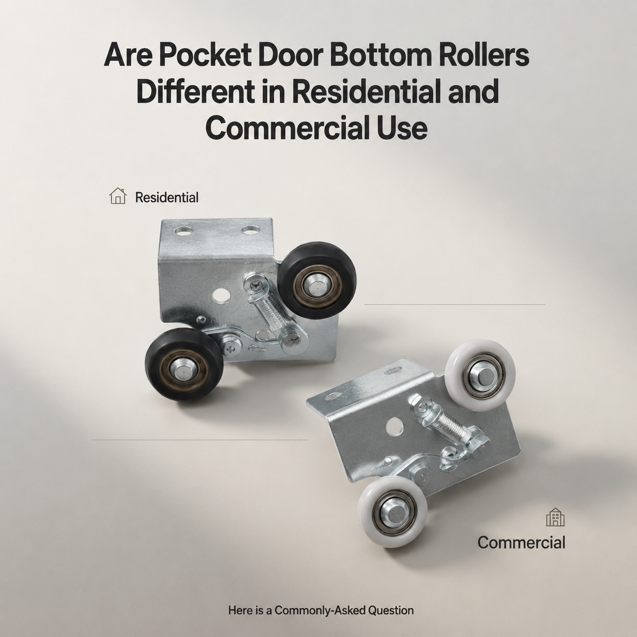  Er Pocket Door Bottom Rollers forskjellige i bolig og kommersiell bruk